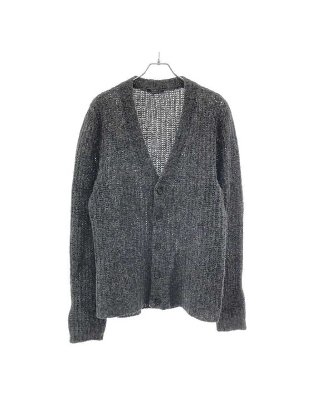 Prada 2006 AW Wool Knit Cardigan Umc345 Gray 46